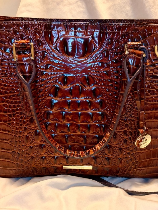 Brahmin Finley Satchel Melbourne Pecan & Ady Wallet - Picture 7 of 16